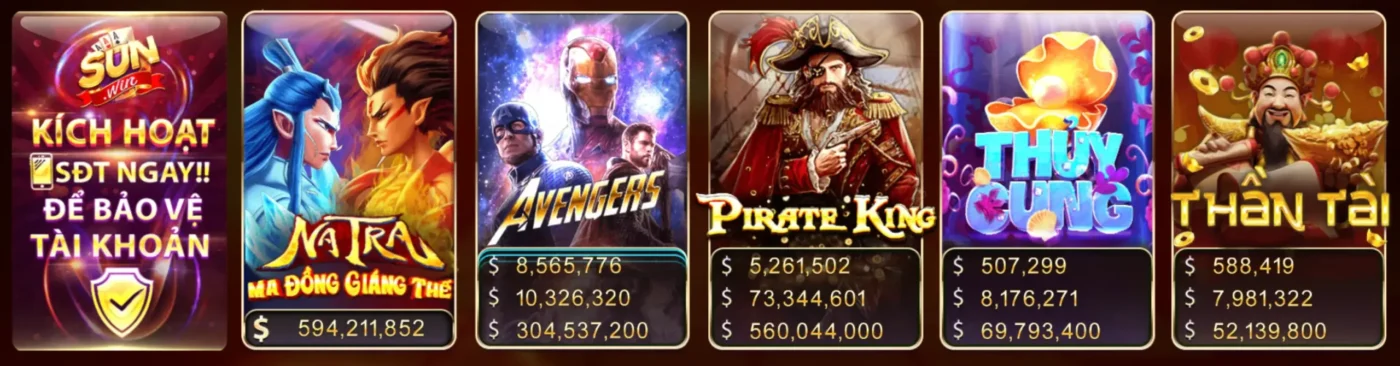 Sunwin | Giới thiệu cổng game bài đổi thưởng số 1 châu Á 13 slot sun win scaled 1